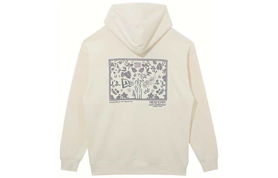 New Era Sweatshirts Unisex Ivory White Hooded Moderate Regular