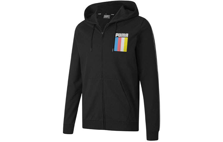 PUMA Celebration Sweatshirts Men's Black Moderate Cardigan