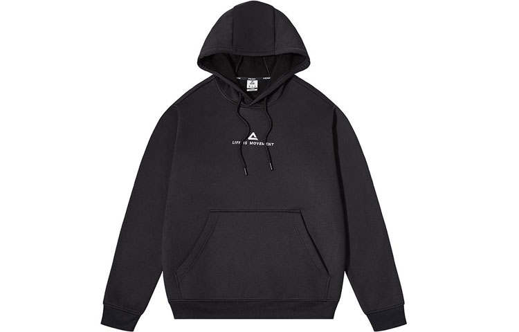 PEAK PEAK Sweatshirts Men's Black Hooded Moderate Regular