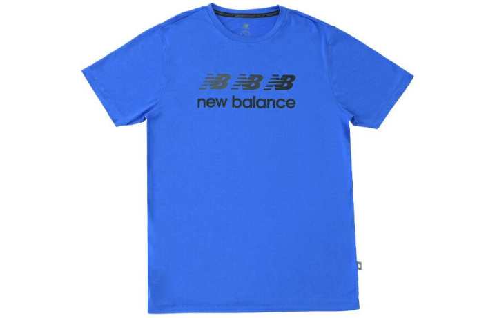 New Balance New Balance T Shirts Men's Blue Crew Neck Moderate