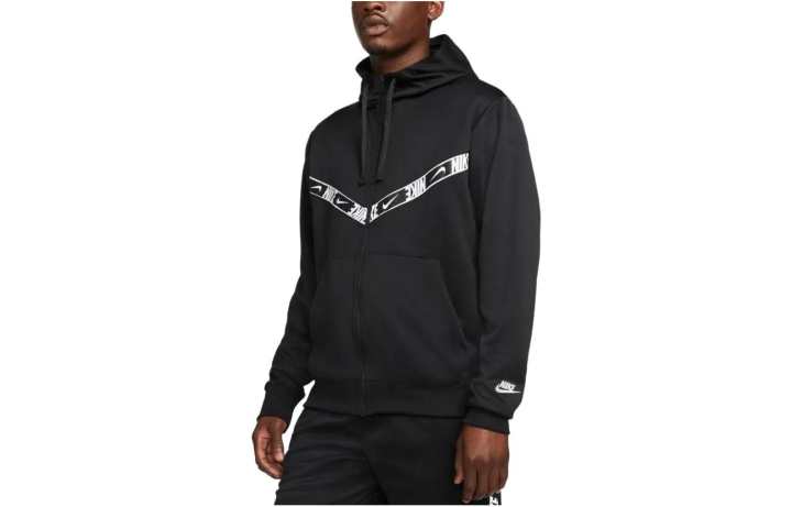 Nike Nike Sweatshirts Men's Black Hooded Moderate Cardigan