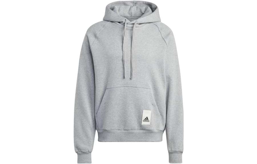 Adidas Adidas Lounge Fleece Hoodie Sweatshirt Men's Gray