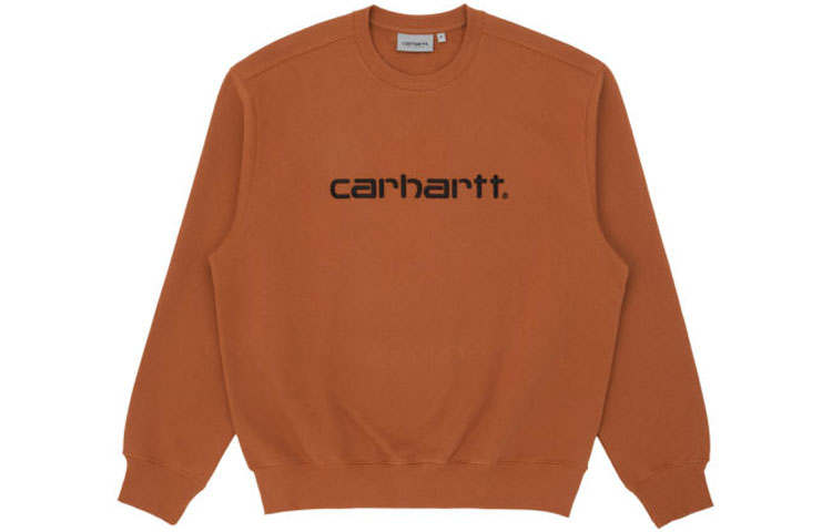 Carhartt WIP Sweatshirts Men's Brown Crew Neck Moderate Regular