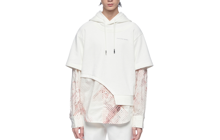 Feng Chen Wang Feng Chen Wang Layered-effect Drawstring Hoodie