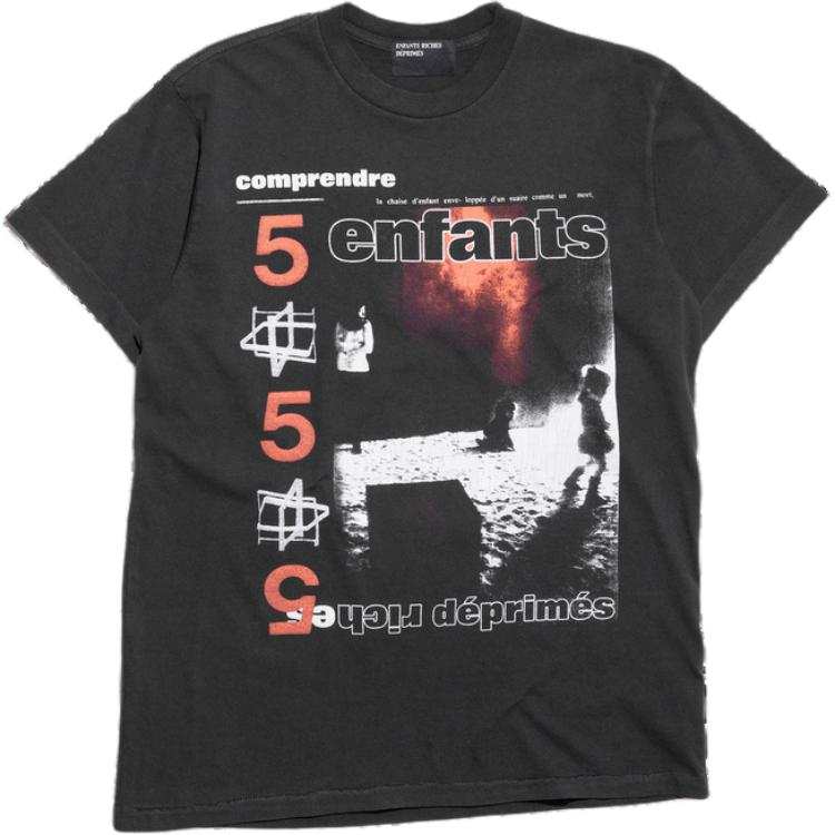ENFANTS RICHES DEPRIMES FW24 T Shirt Unisex Faded Black