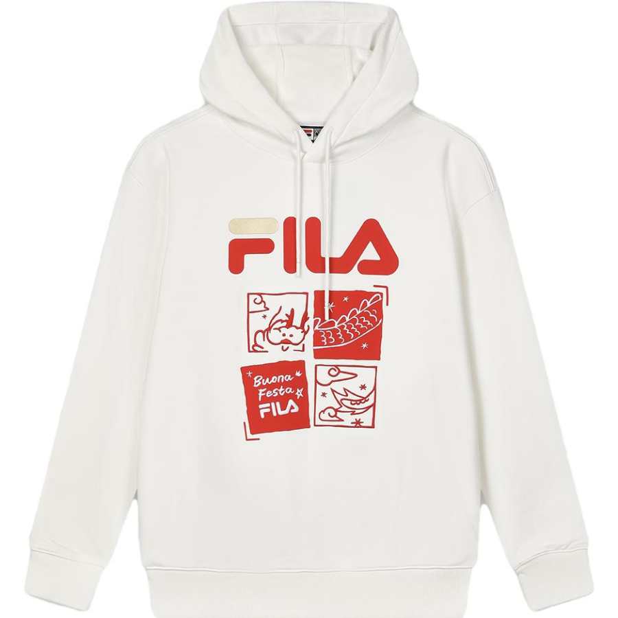 FILA Dragon Collection Sweatshirt Unisex Cloud White