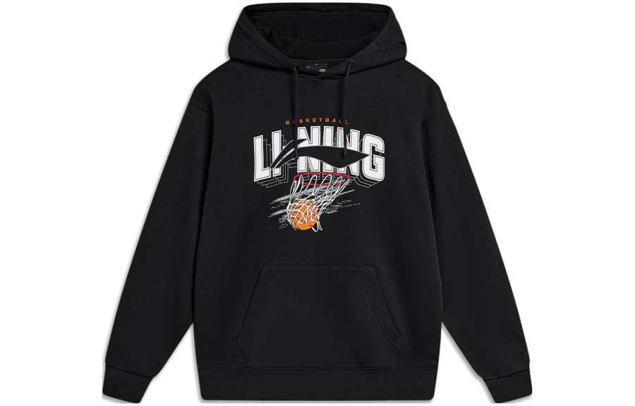 Li-Ning Li Ning Sports Life Collection Sweatshirts Men's Black Hooded Thickened Regular