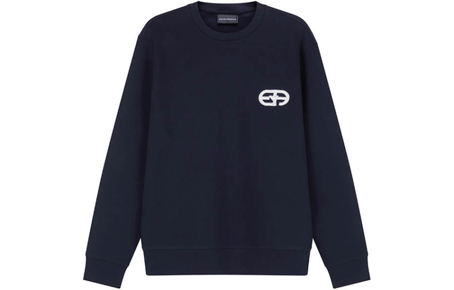EMPORIO ARMANI Logo Patch Crewneck Sweatshirt
