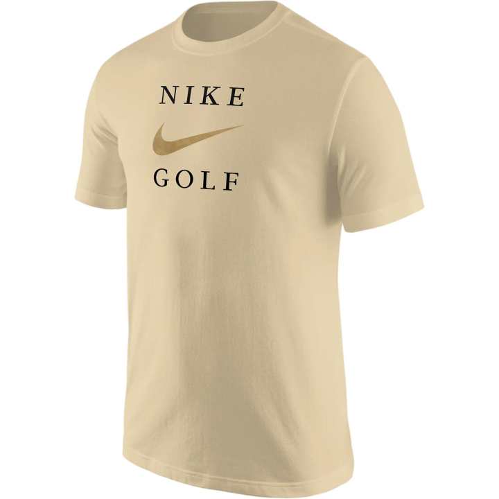 Nike Nike T Shirts Men's Gold Crew Neck Moderate Straight Fit