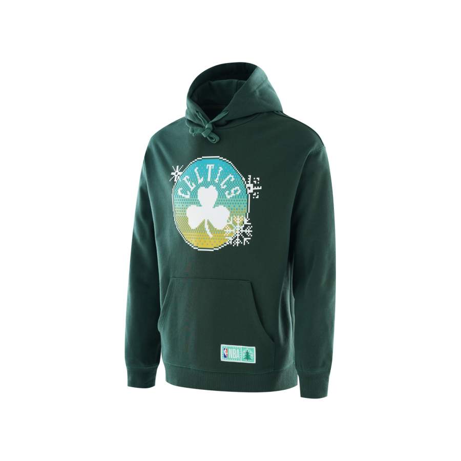 NBA Team Sweatshirts Unisex Green Hooded Moderate Regular