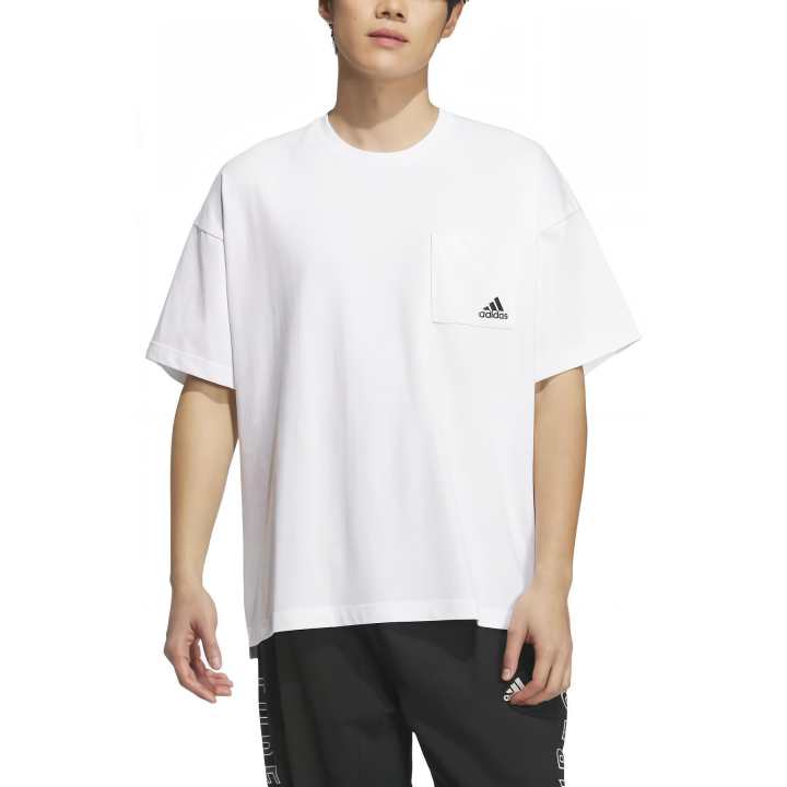 Adidas Adidas T Shirts Men's White Crew Neck Moderate
