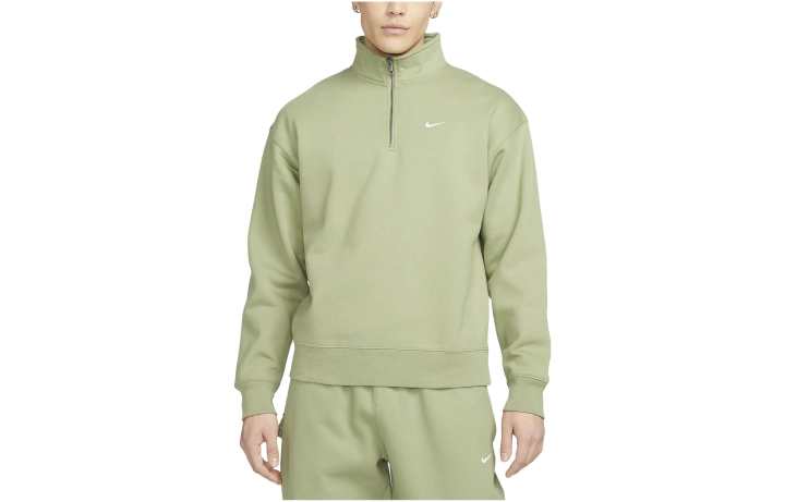 Nike Nike Sweatshirts Men's Green Stand Collar Moderate Regular