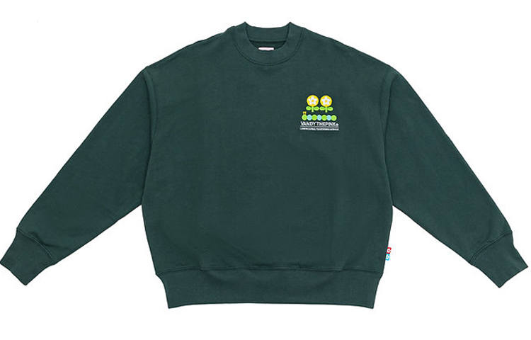 Vandy The Pink Sweatshirts Unisex Green Crew Neck Moderate