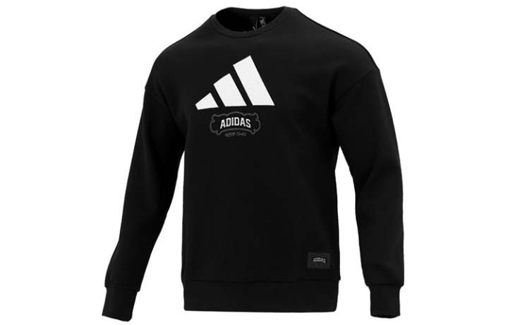 Adidas Adidas Sweatshirts Men's Black Crew Neck Moderate Regular
