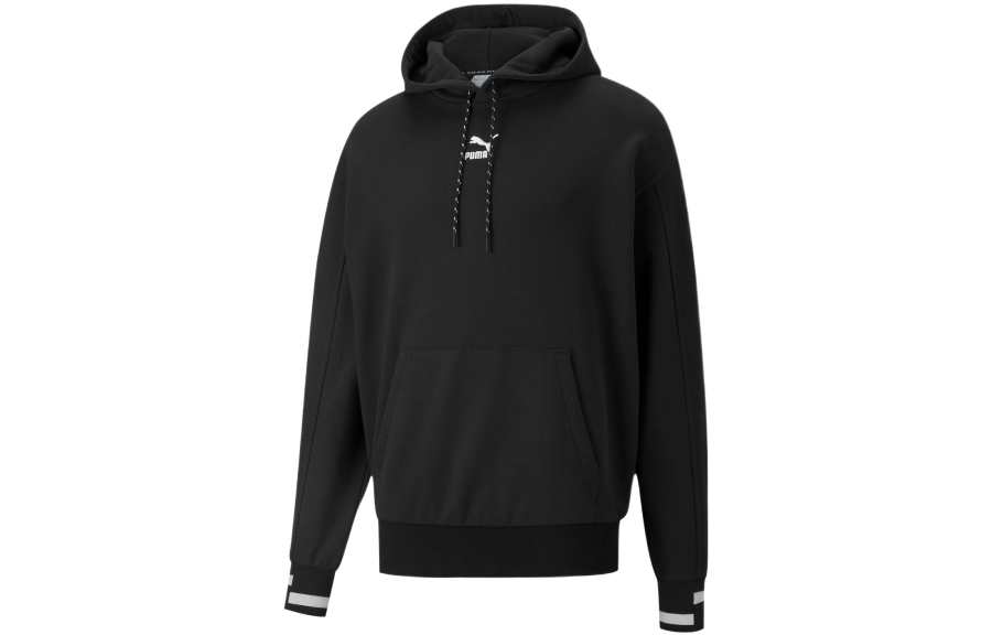 PUMA Sweatshirts Men's Black Hooded Moderate Regular