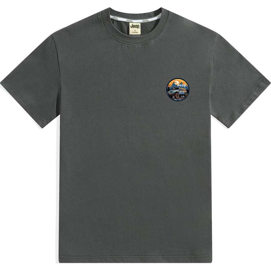 Jeep T Shirts Unisex Crew Neck Moderate Straight Fit