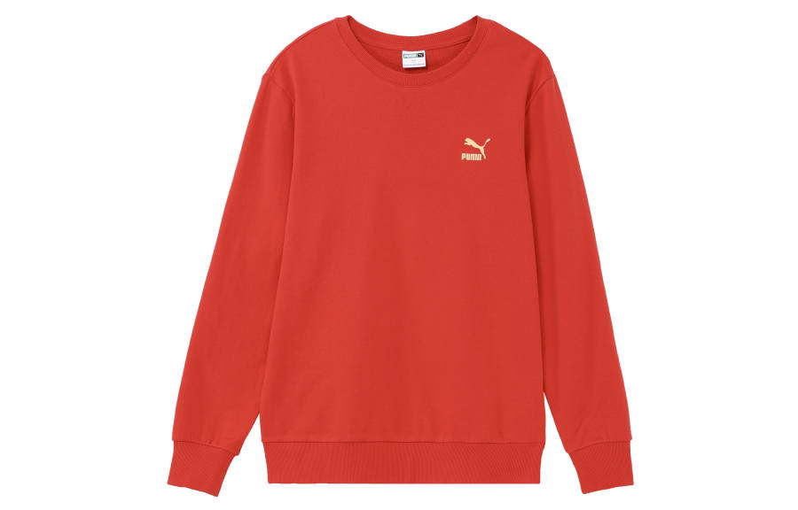 PUMA PUMA Sweatshirts Unisex Red Crew Neck Moderate Regular