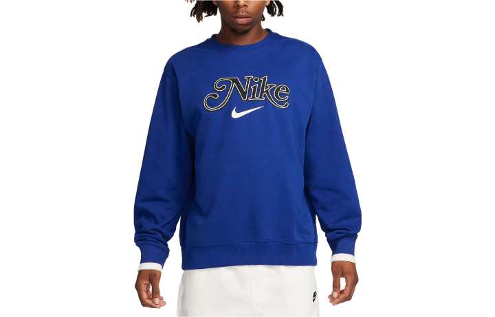 Nike Nike Sweatshirts Men's Blue Crew Neck Moderate Regular
