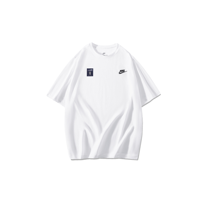 Nike Nike T Shirts Men's White Crew Neck Moderate Straight Fit
