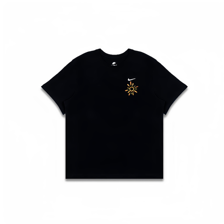 Nike Nike T Shirts Men's Black Crew Neck Moderate Straight Fit