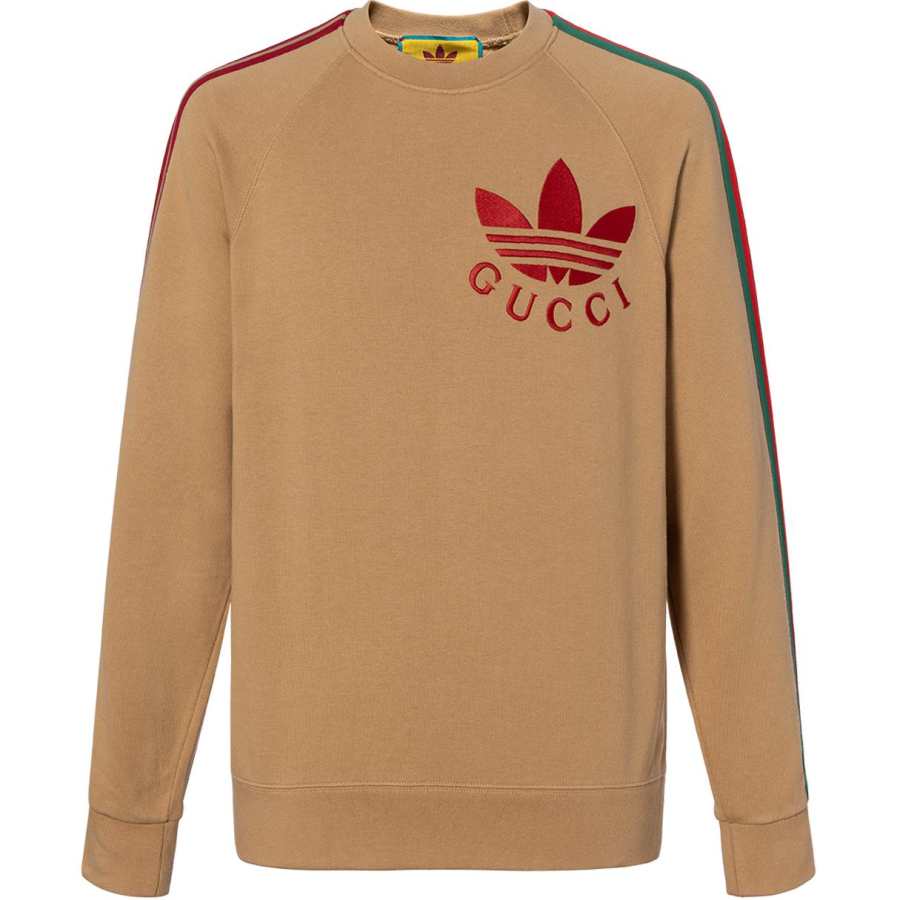 GUCCI x Adidas Originals SS22 Sweatshirt Men's Dark Beige