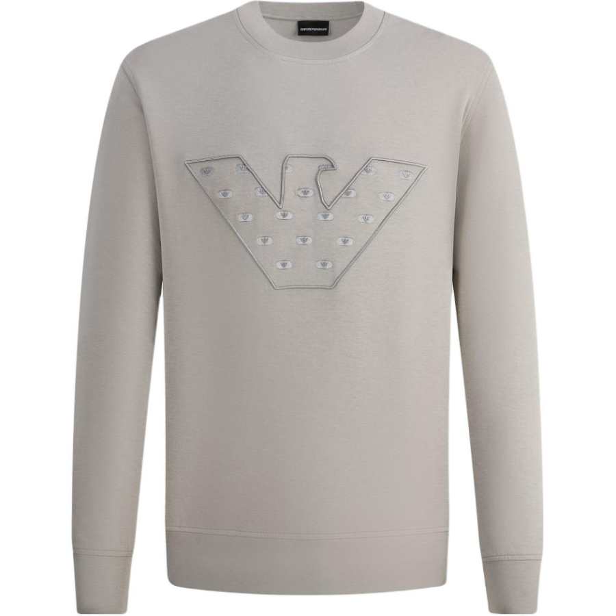 EMPORIO ARMANI 【Best of: PromotionsPrevious Season】logo-embroidered crew-neck sweatshirt
