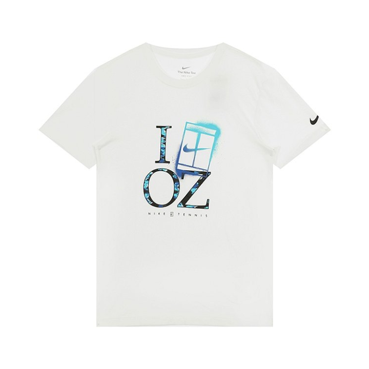 Nike Nike T Shirts Men's White Crew Neck Moderate Straight Fit