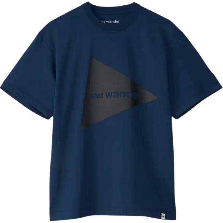 And Wander T Shirts Men's Blue Crew Neck Moderate