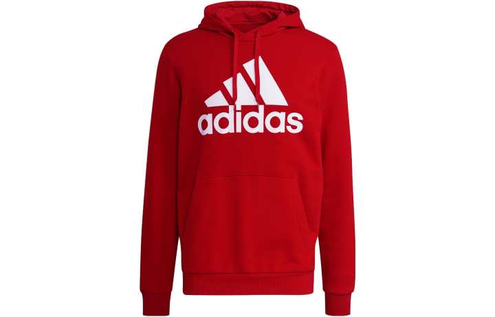 Adidas Adidas Essentials Fleece Big Logo Hoodie Sweatshirt Men's Red