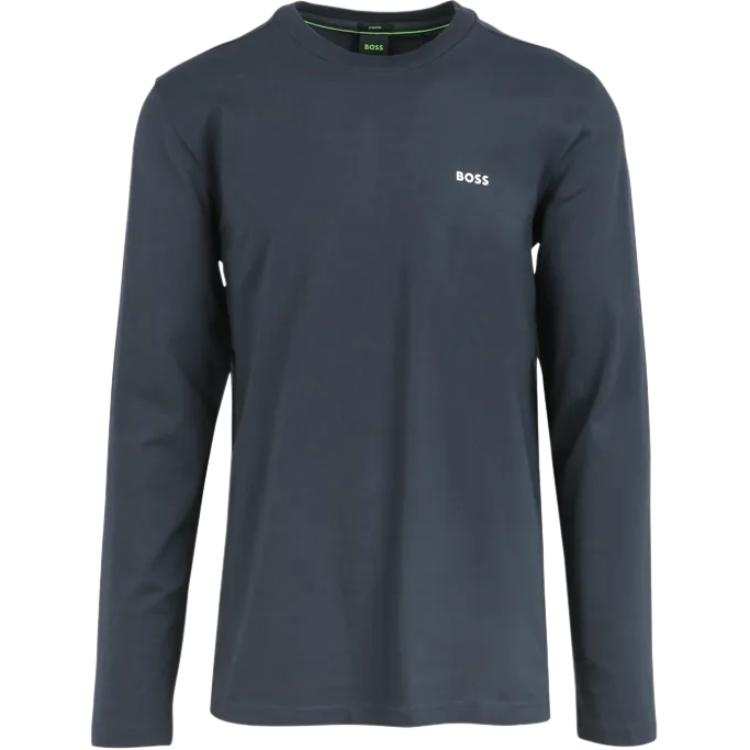 Hugo Boss Contrast-Logo Stretch Long-Sleeved T-Shirt
