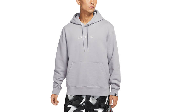 Jordan Jordan Sweatshirts Men's Light Gray White Hooded Moderate Regular