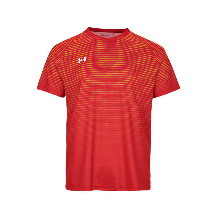Under Armour T Shirts Men's Red V Neck Moderate