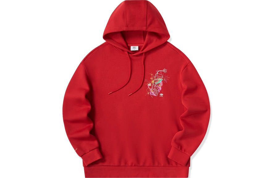 Erke New Year Firework Collection Sports Lifestyle Collection Sweatshirt Unisex Lucky Journey Red