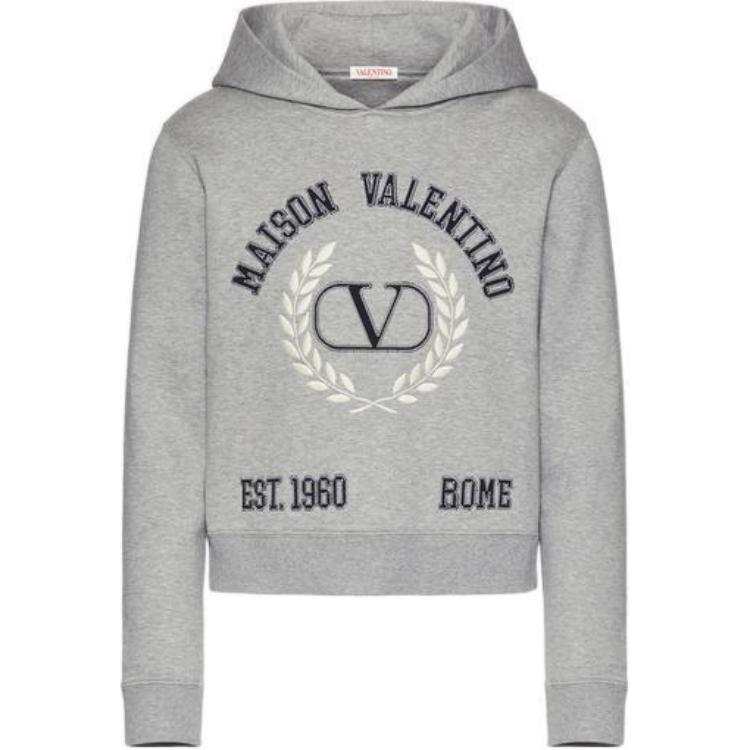 Valentino VLogo Detailed Long Sleeved Hoodie