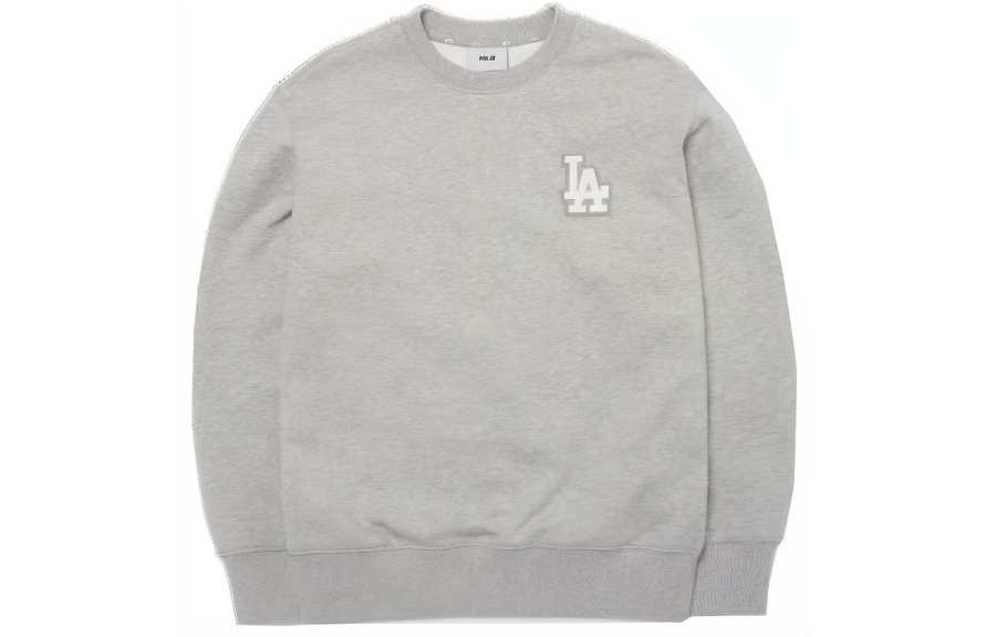 MLB MLB Base Logo Sweatshirts Unisex Gray Crew Neck Moderate Regular