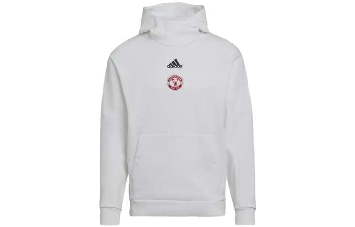 Adidas Adidas Manchester United Sweatshirts Men's White Hooded Moderate Regular
