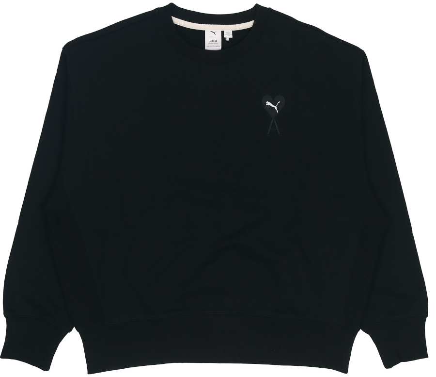 PUMA X AMIPARIS Puma X Ami Co Branded Series Sweatshirts Men's Black Crew Neck Moderate Other