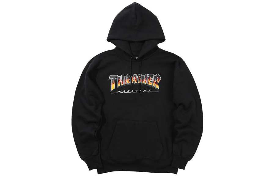 Thrasher Thrasher Sweatshirts Men's Black Hooded Moderate Regular