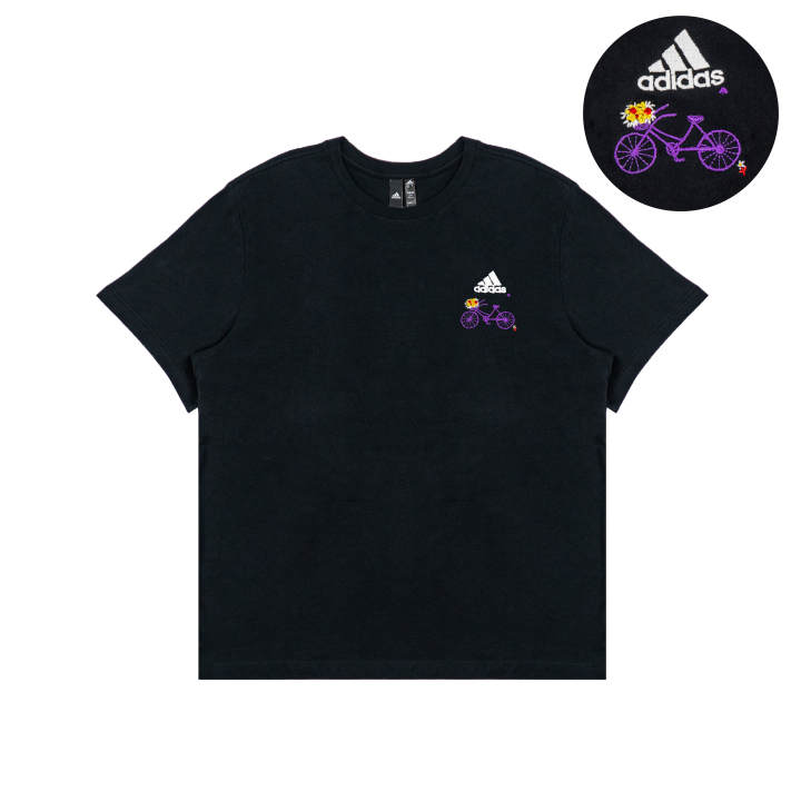 Adidas Adidas T Shirts Unisex Black Crew Neck Moderate Straight Fit