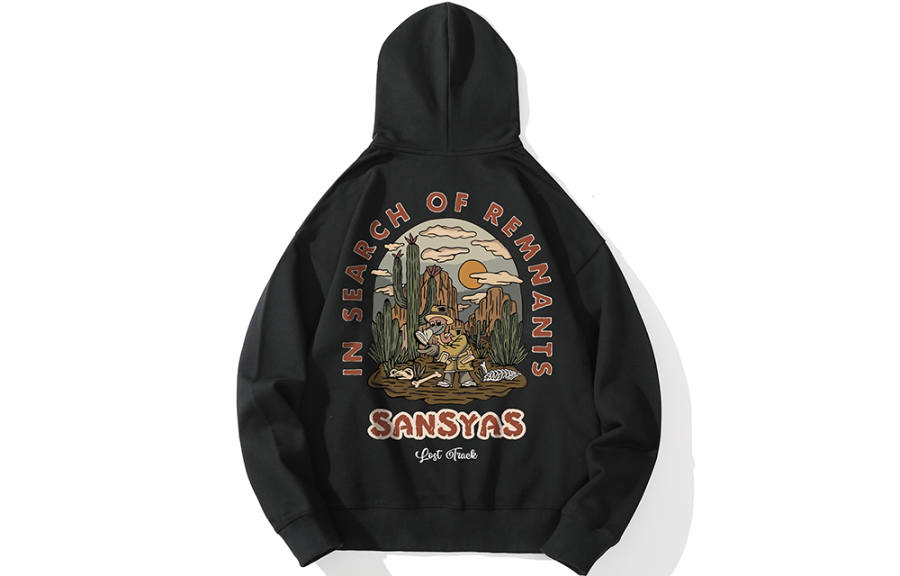 SANSYAS Sweatshirts Unisex Hooded Moderate Regular