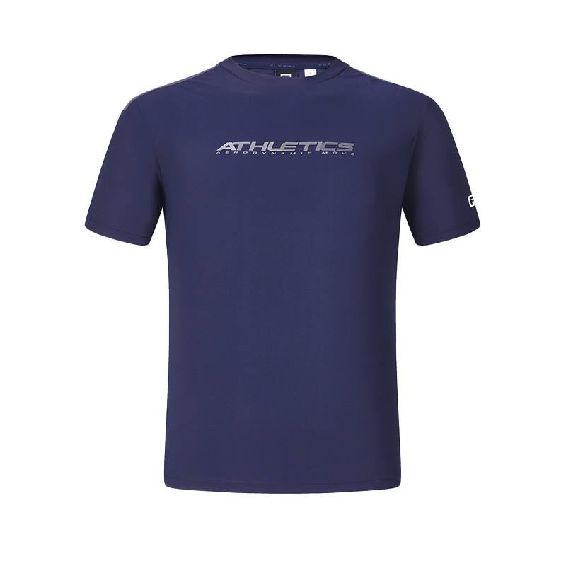 FILA T Shirts Men's All Over Print Crew Neck Moderate Straight Fit