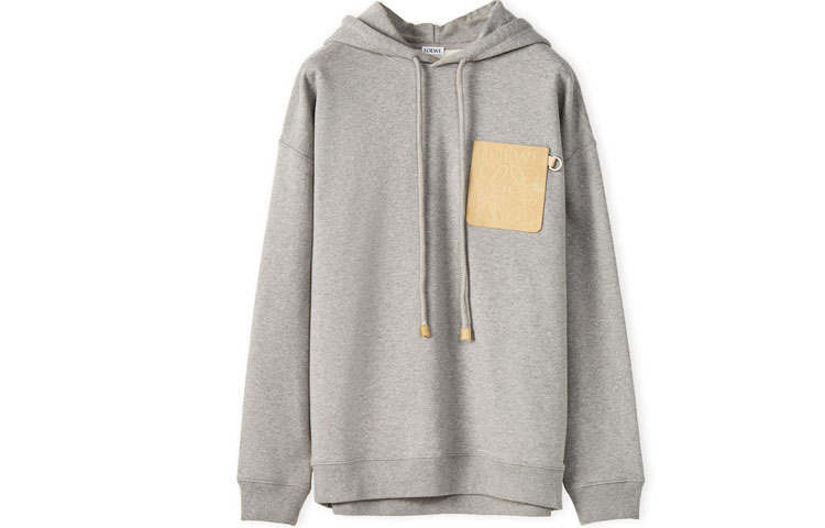 LOEWE LOEWE Anagram Leather Patch Hoodie