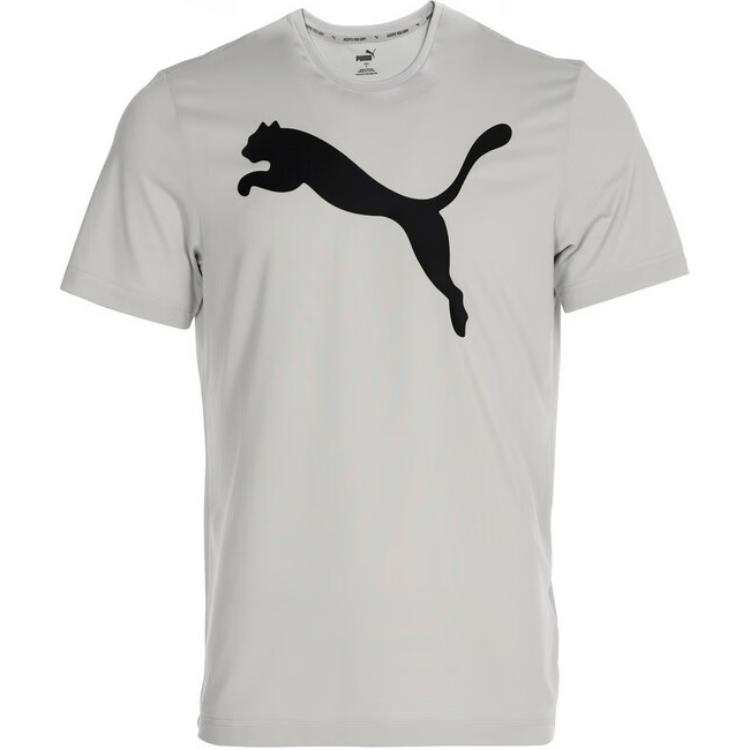 PUMA T Shirts Men's Gray Crew Neck Moderate