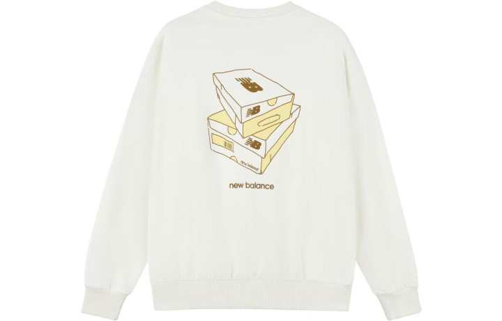 New Balance New Balance Sweatshirts Men's Beige Crew Neck Moderate Regular