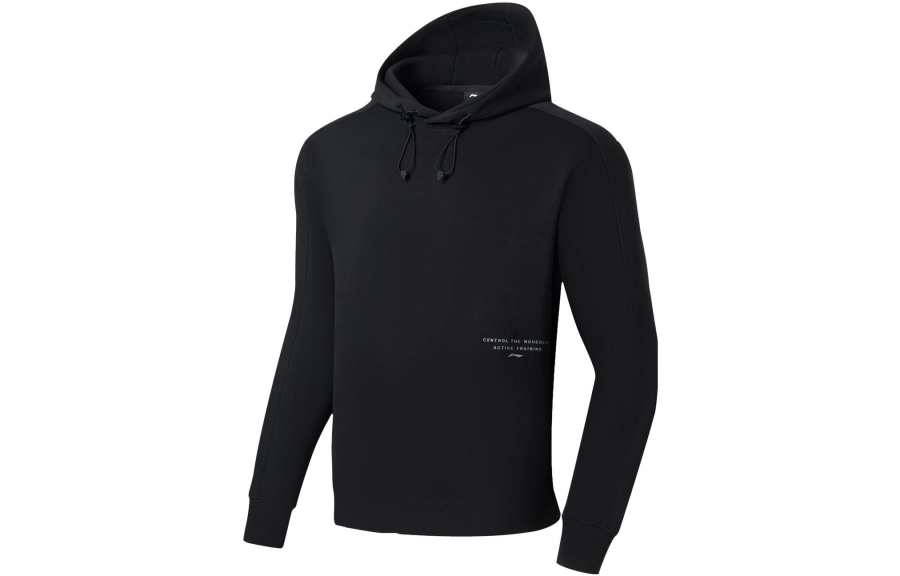 Li-Ning Li Ning Training Series Sweatshirts Unisex Black Hooded Moderate Regular