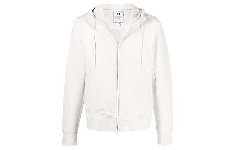 Y-3 Y 3 Sweatshirts Men's White Hooded Moderate Cardigan