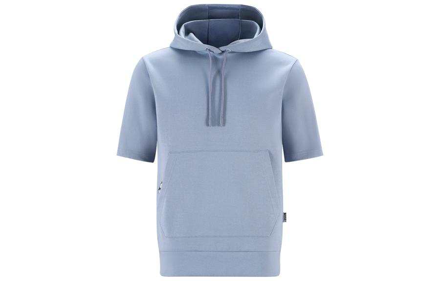 HUGO BOSS Sweatshirts Unisex Light Blue Hooded Moderate