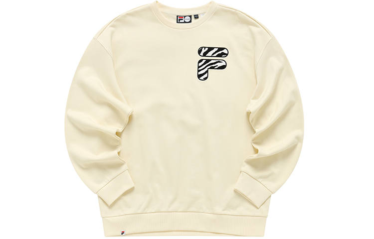 FILA FUSION TOKYO STUDIO Sweatshirts Unisex Antique Inspired Style White Crew Neck Moderate Regular