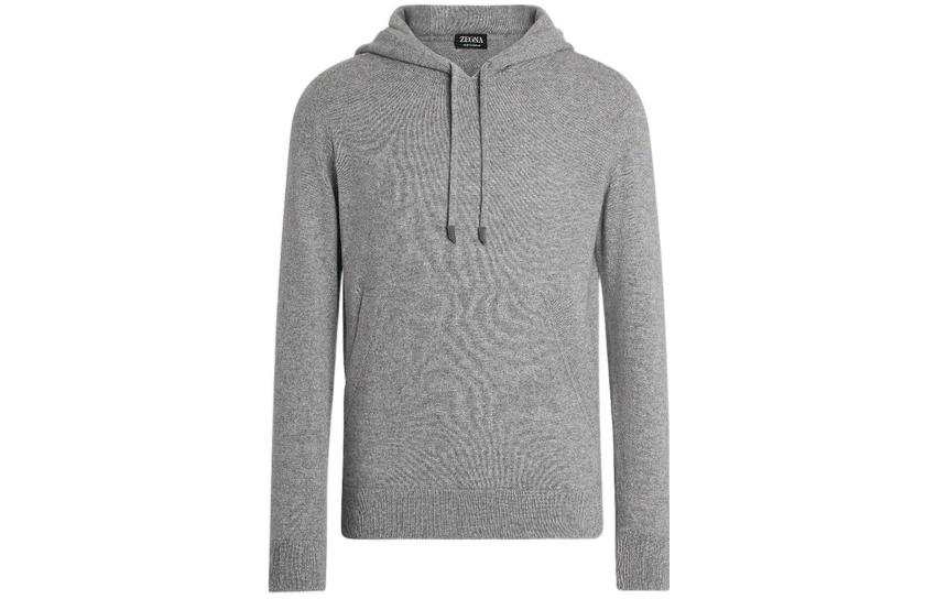 Ermenegildo Zegna Zegna Long Sleeved Drawstring Knitted Hoodie