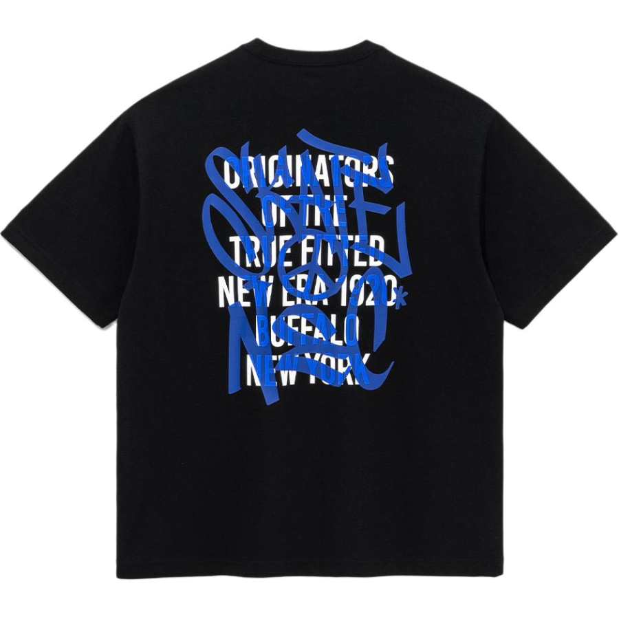 New Era T Shirts Unisex Black Crew Neck Straight Fit